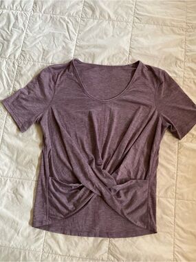 lululemon athletica Heathered Mauve Twist-Front Short Sleeve Tee